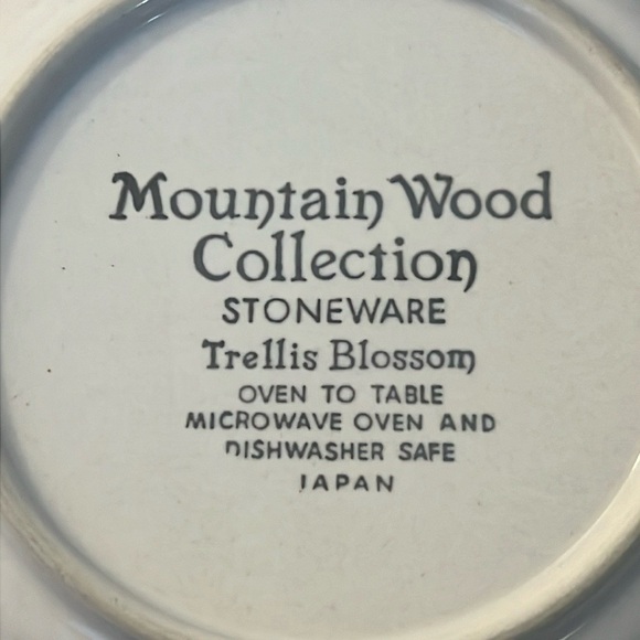 9 Vintage Mountain Wood Collection Side Plates - Stoneware - Picture 5 of 7